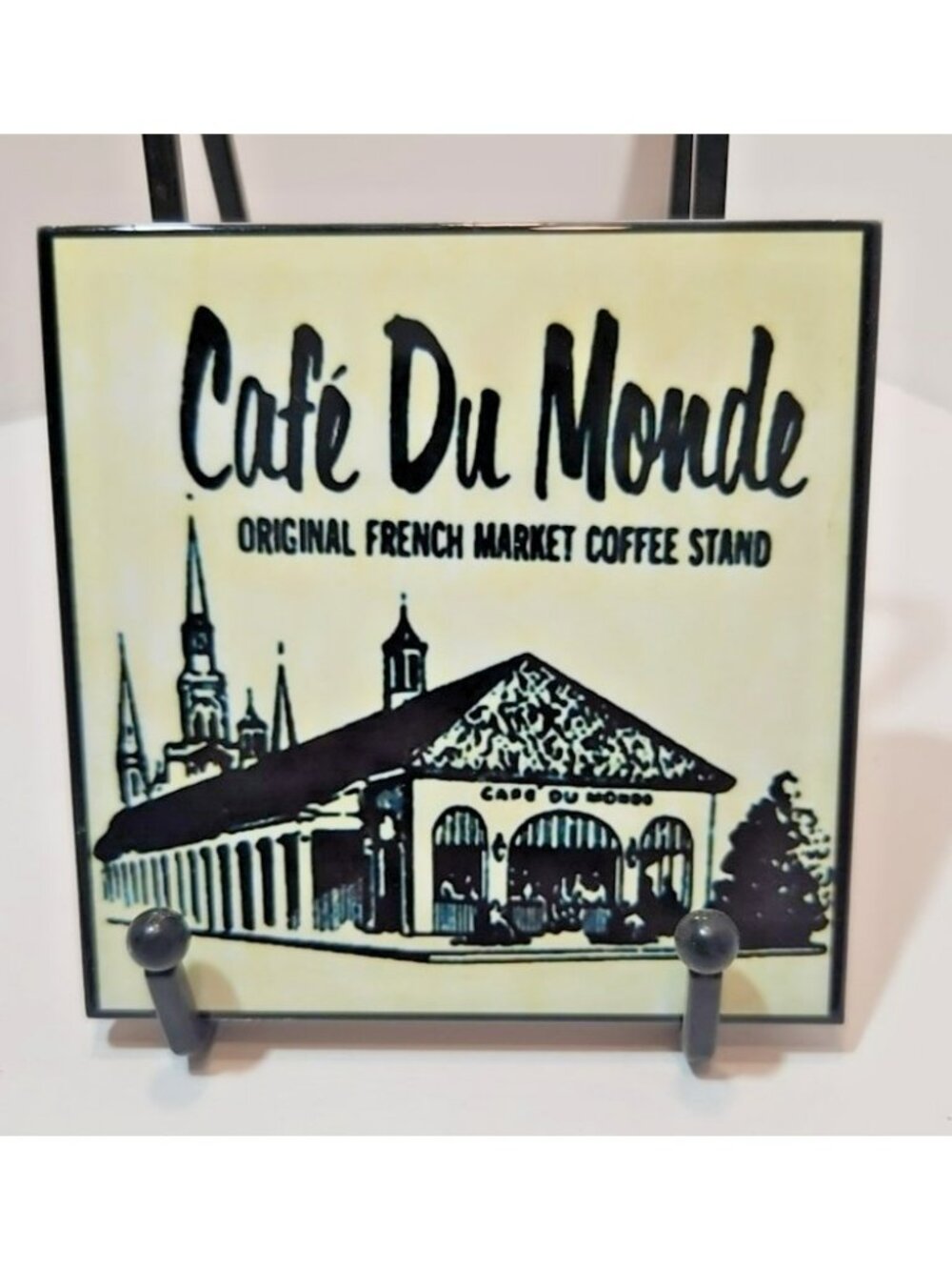 Cafe Du Monde Original French Market Coffee Stand Tile Coaster Decor Souvenir